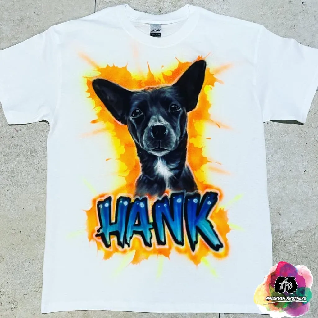 Airbrush Pet Splatter Portrait Design