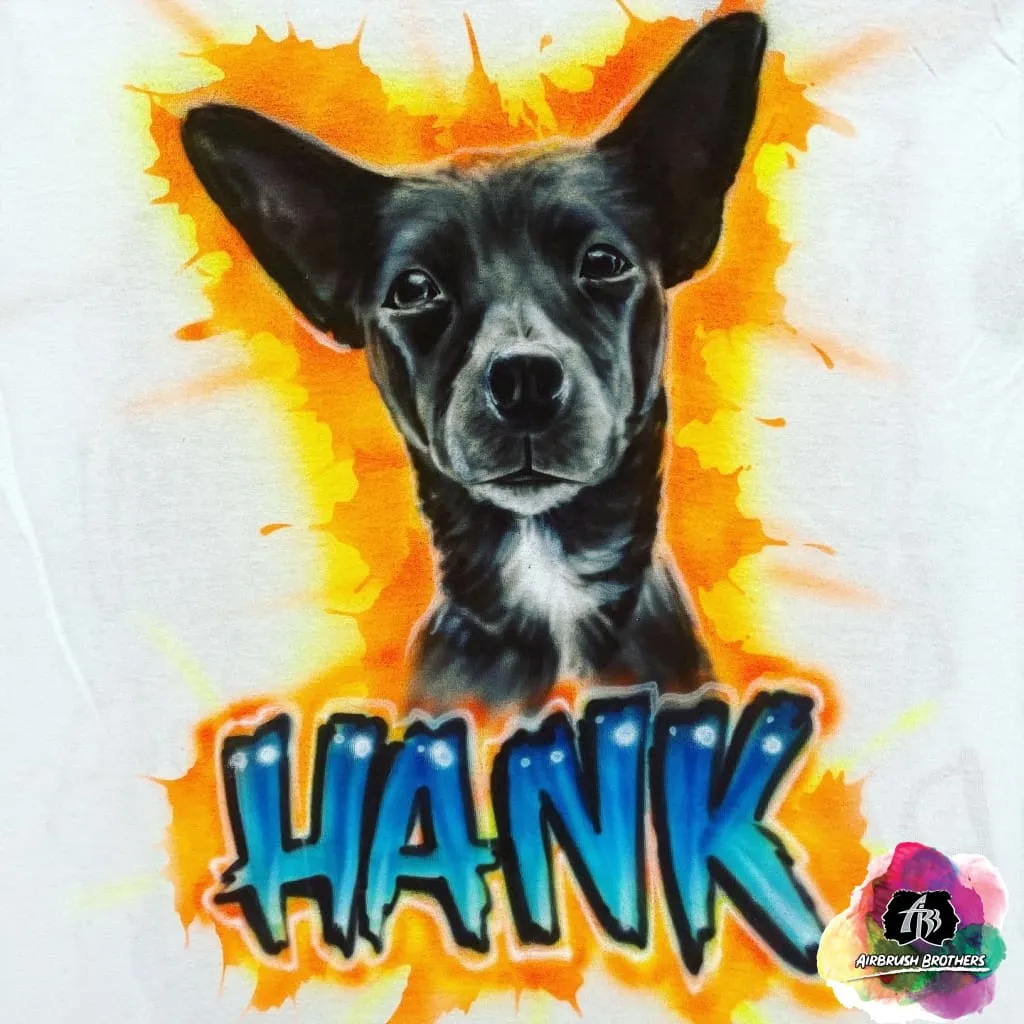 Airbrush Pet Splatter Portrait Design