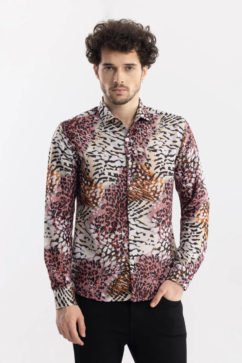 Animalistic Print Multicolour Shirt