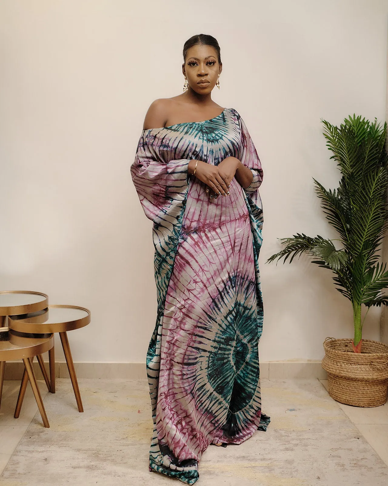 Ariel Multicolour Off Shoulder Maxi Dress