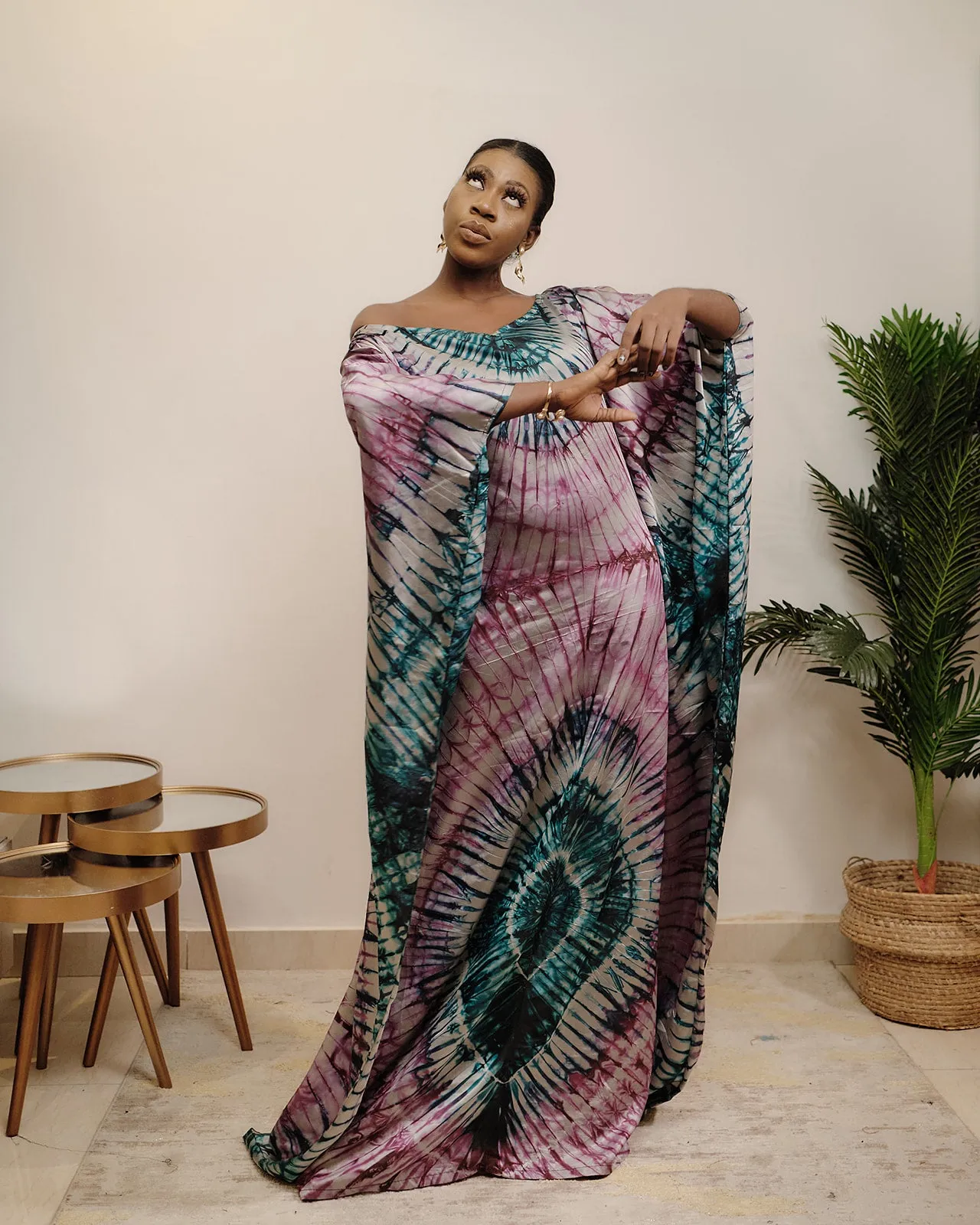 Ariel Multicolour Off Shoulder Maxi Dress