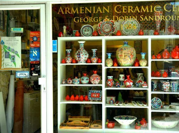 Armenian Ceramic Passover Matza Plate for Jewish Table