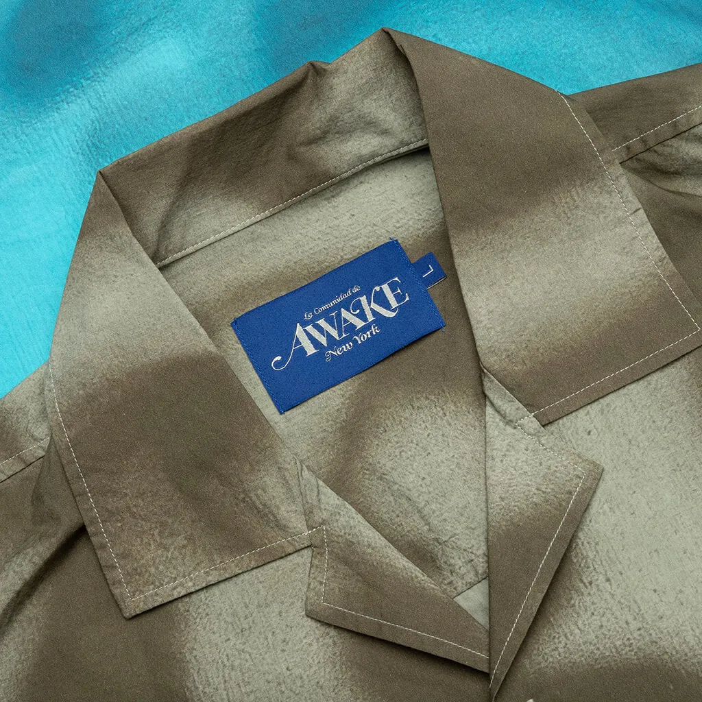 Awake NY x Mundo Dip Dyed Camp Shirt - Brown/Blue