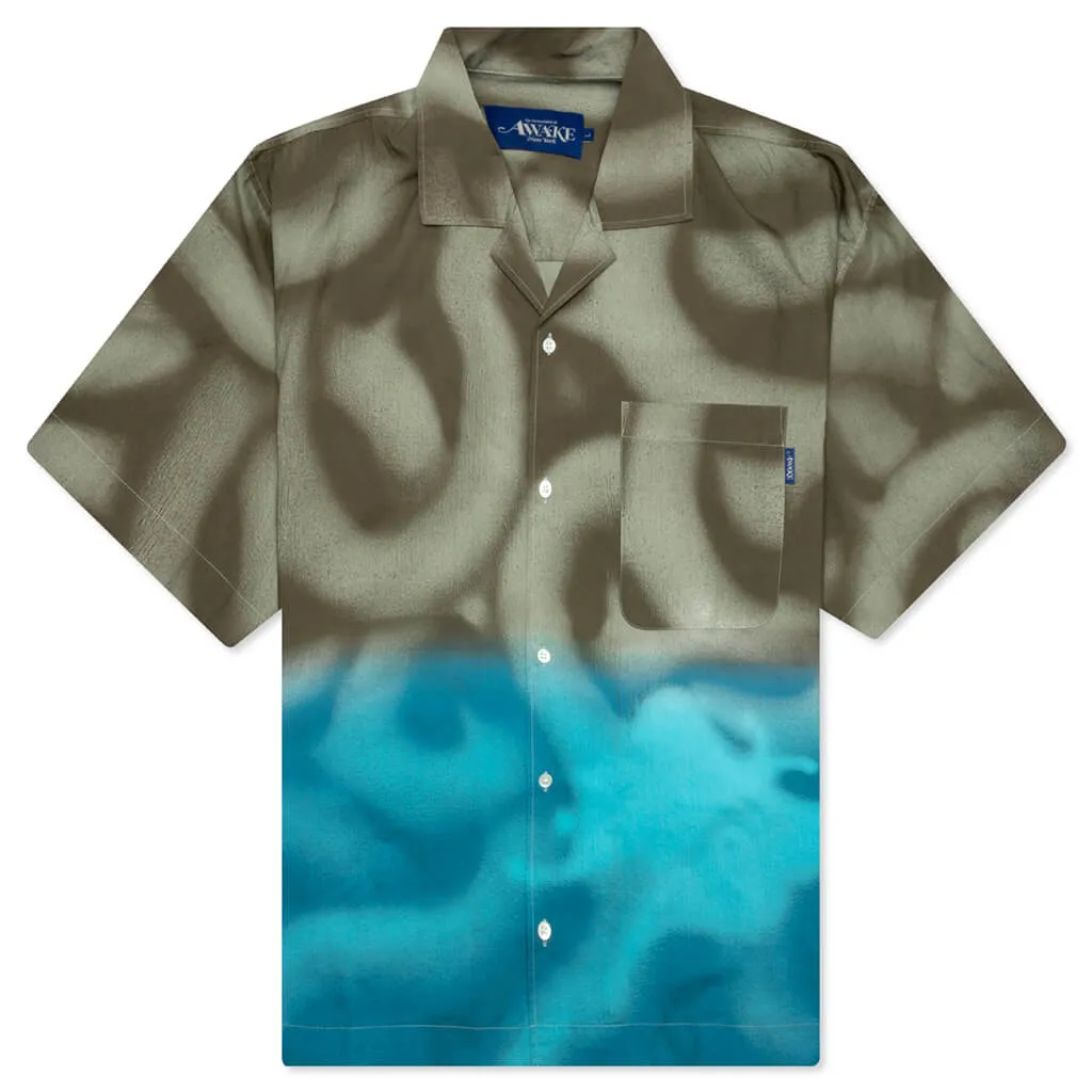 Awake NY x Mundo Dip Dyed Camp Shirt - Brown/Blue