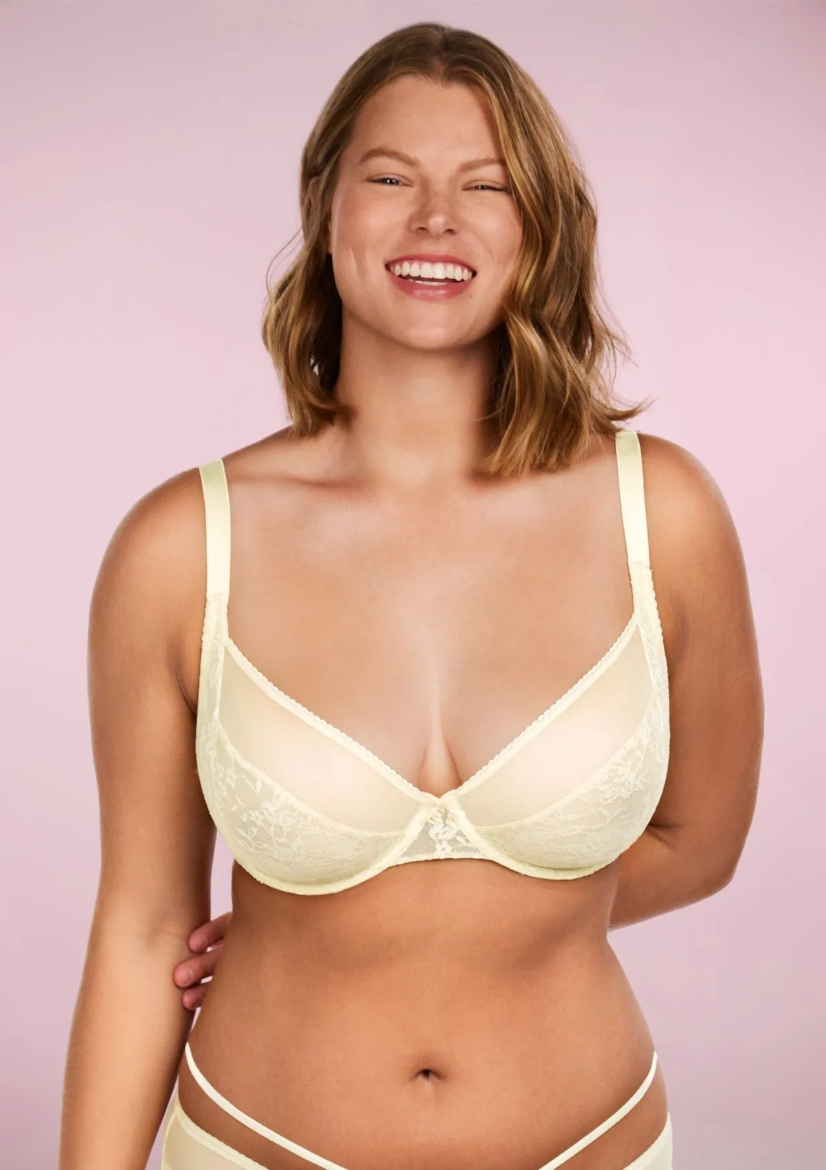 Azalea Champagne Lace Unlined Underwire Bra