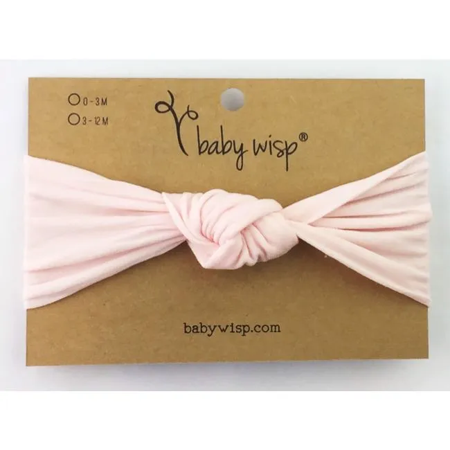 Baby Wisp Nylon Turban Knot Headband 3m  Pale Pink