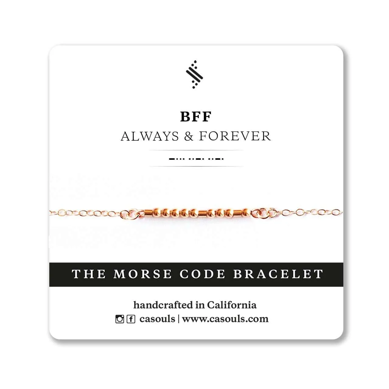 BFF ALWAYS - MORSE CODE BRACELET