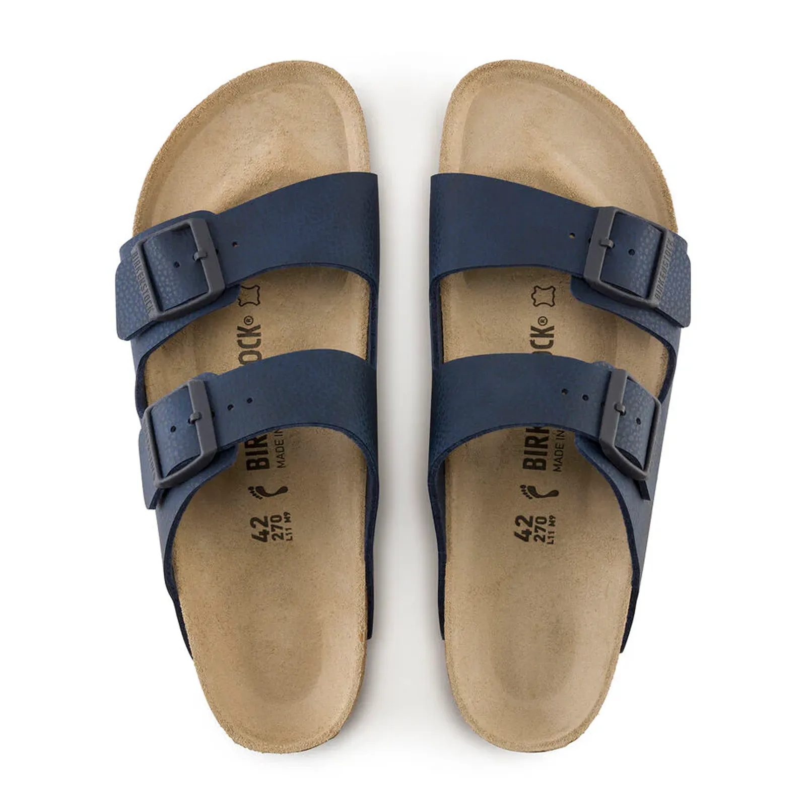 Birkenstock Arizona Slide Sandal (Men) - Desert Soil Blue Birko-Flor