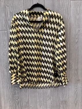 Black & Yellow Top Long Sleeve Joie, Size Petite   S