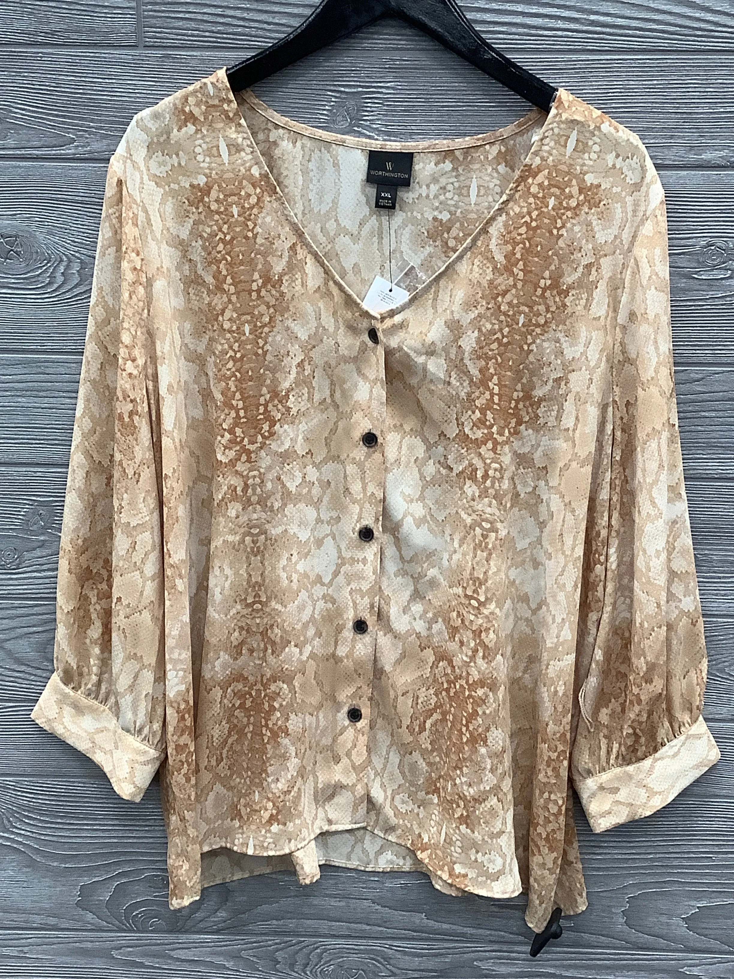 Blouse Long Sleeve By Worthington  Size: Xxl