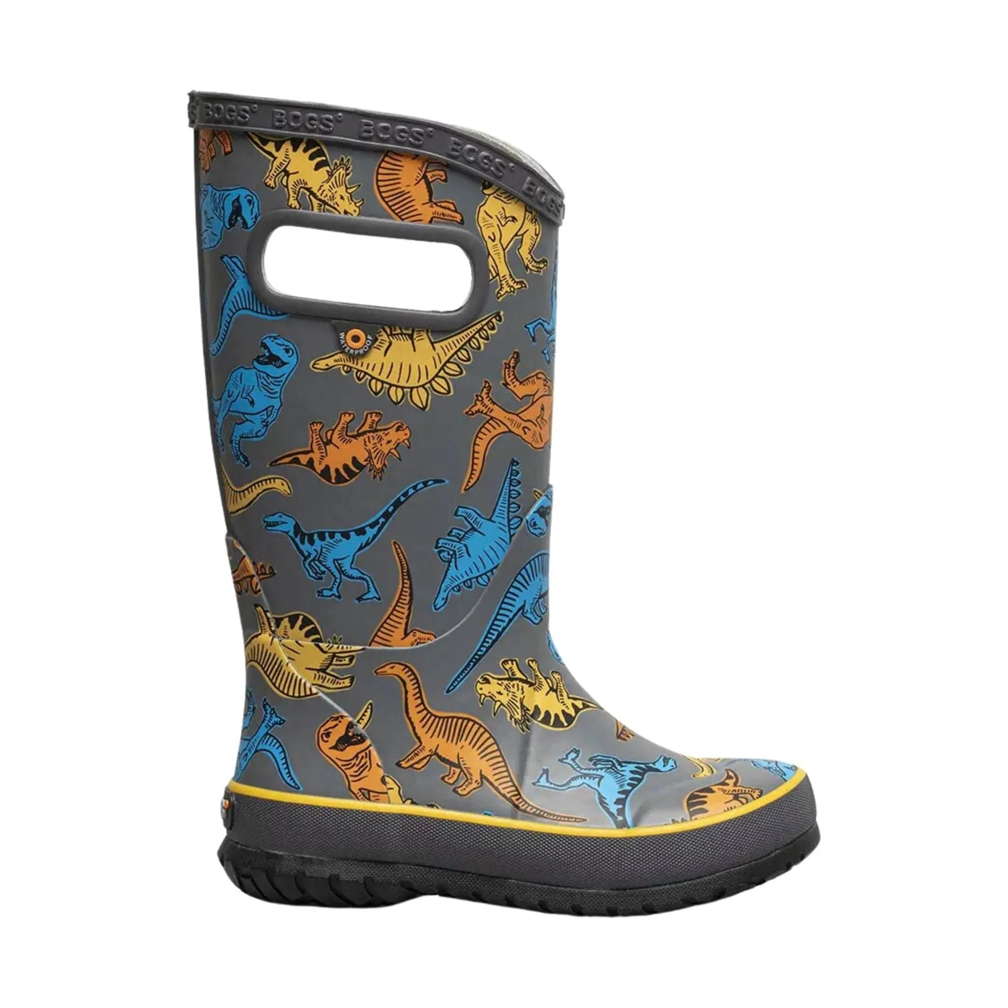 Bogs Kids' Super Dino Rain Boots - Grey Multi