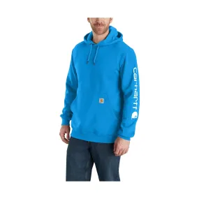 Carhartt Men's Midweight Hooded Logo Sweatshirt - Blue Glow