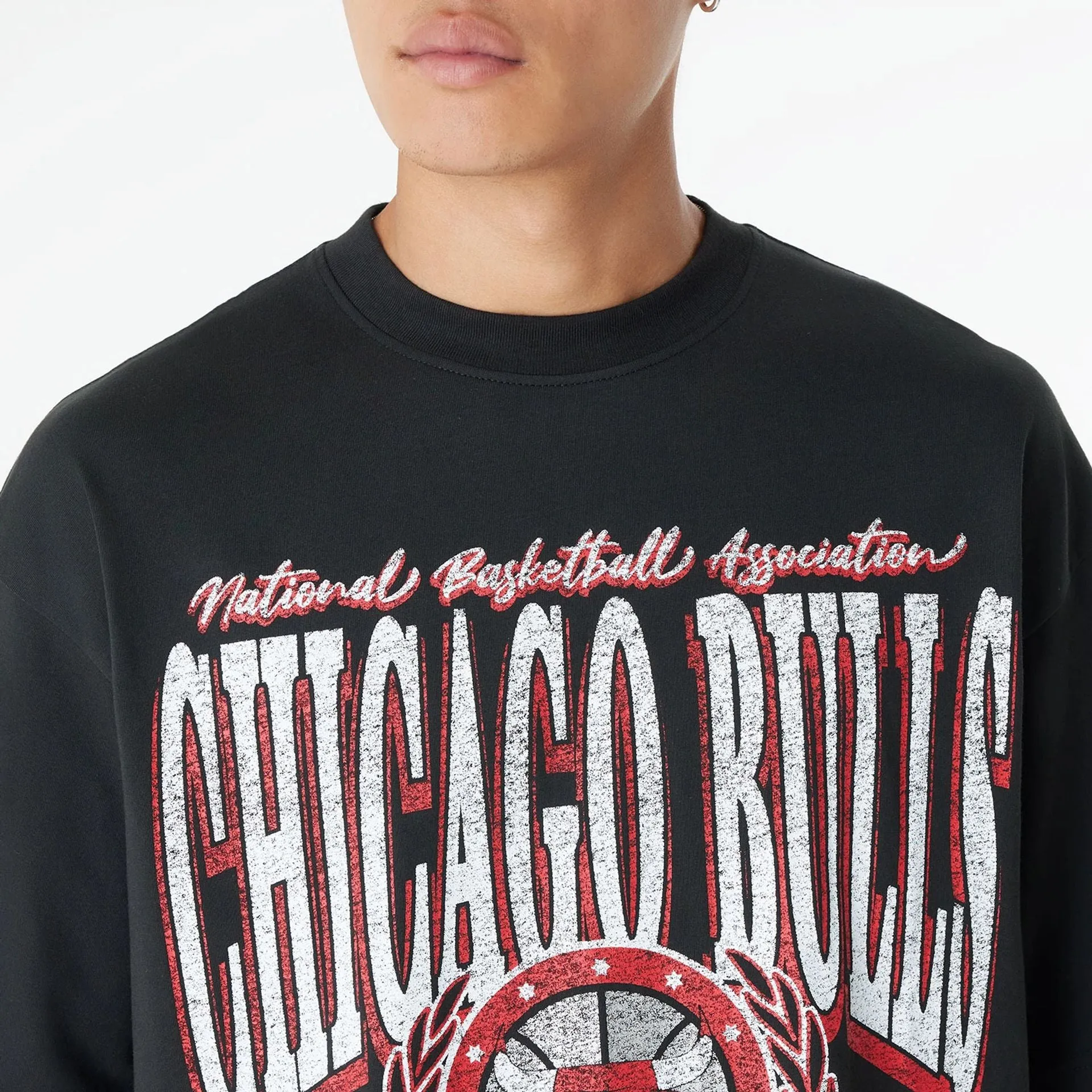 Chicago Bulls Oversized Essential Black Oversized T-Shirt