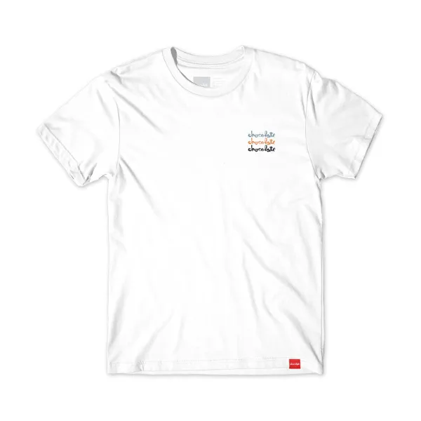 Chocolate Triple Stack Tee - White