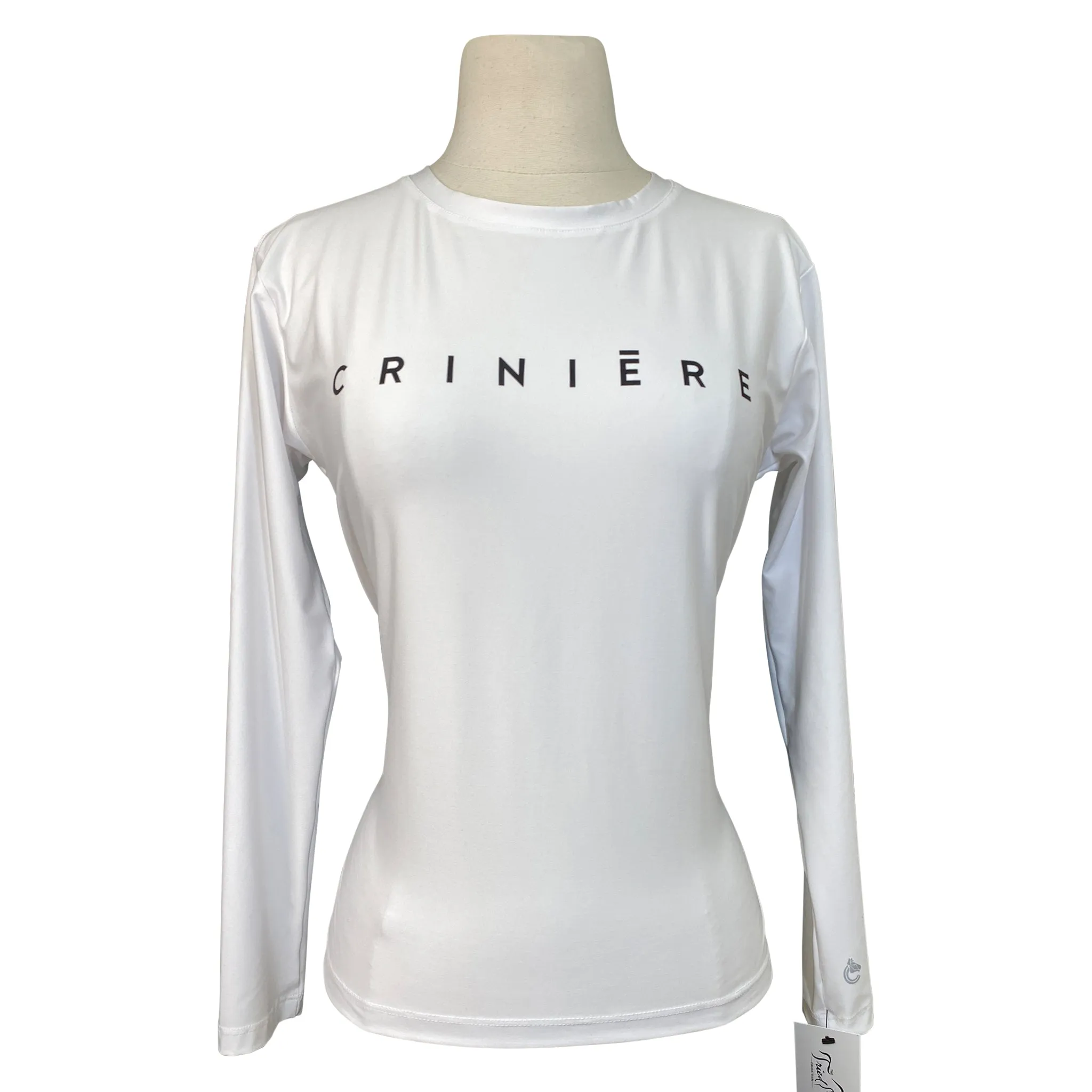 CRINIRE Long Sleeve Technical Shirt in White - Women's Large