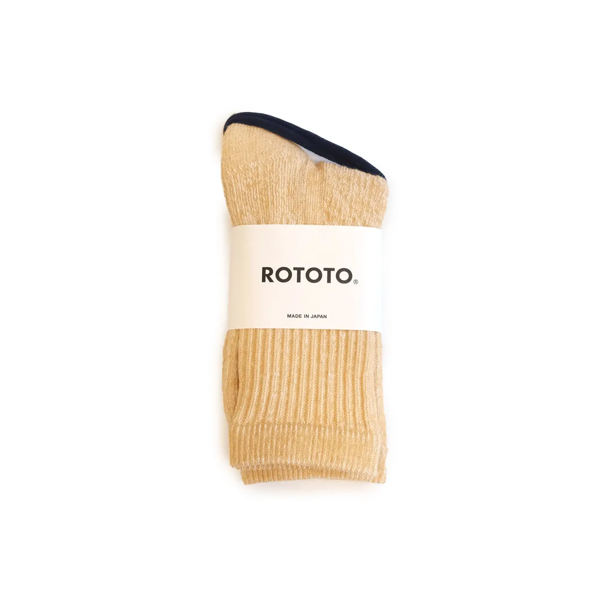 Double Face Mini Crew Socks "Organic Cotton" - Yellow