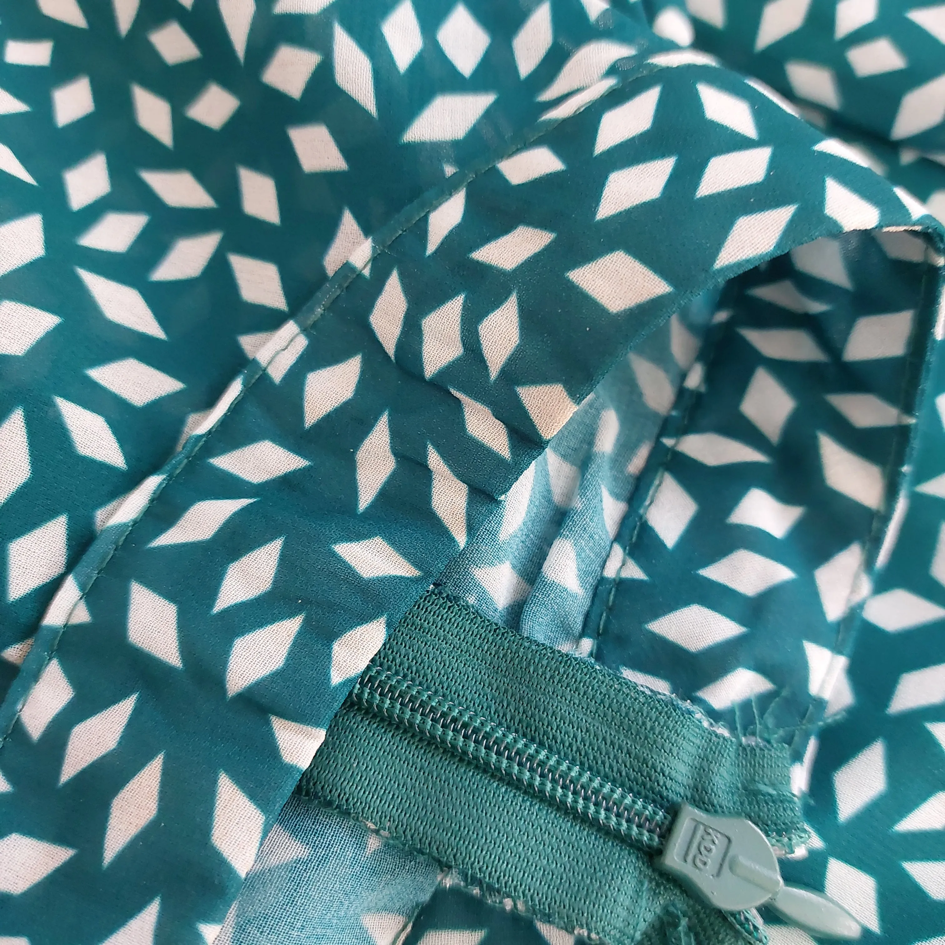 ELLA Green & White Printed Midi Dress | Pre Loved |