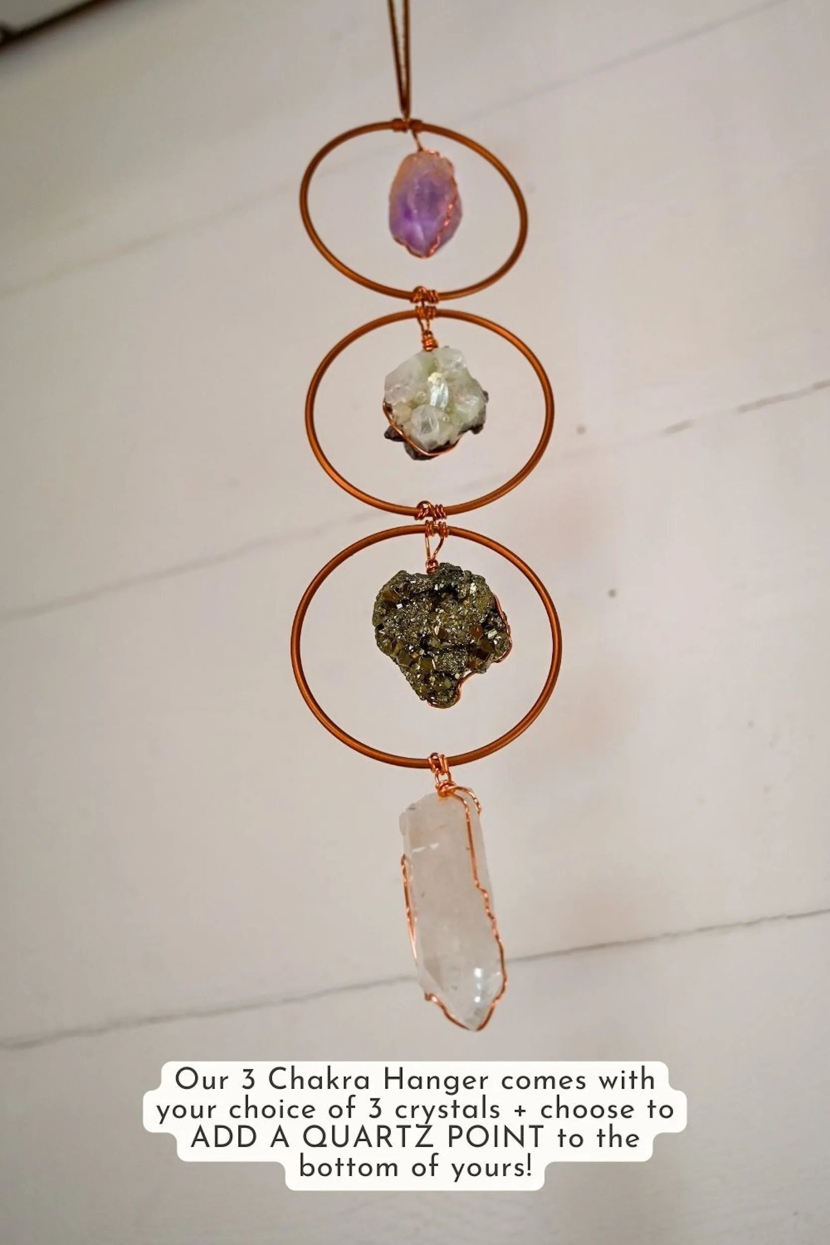 Highest Self Three Chakra Gemstone Hanging by Fierce Forward