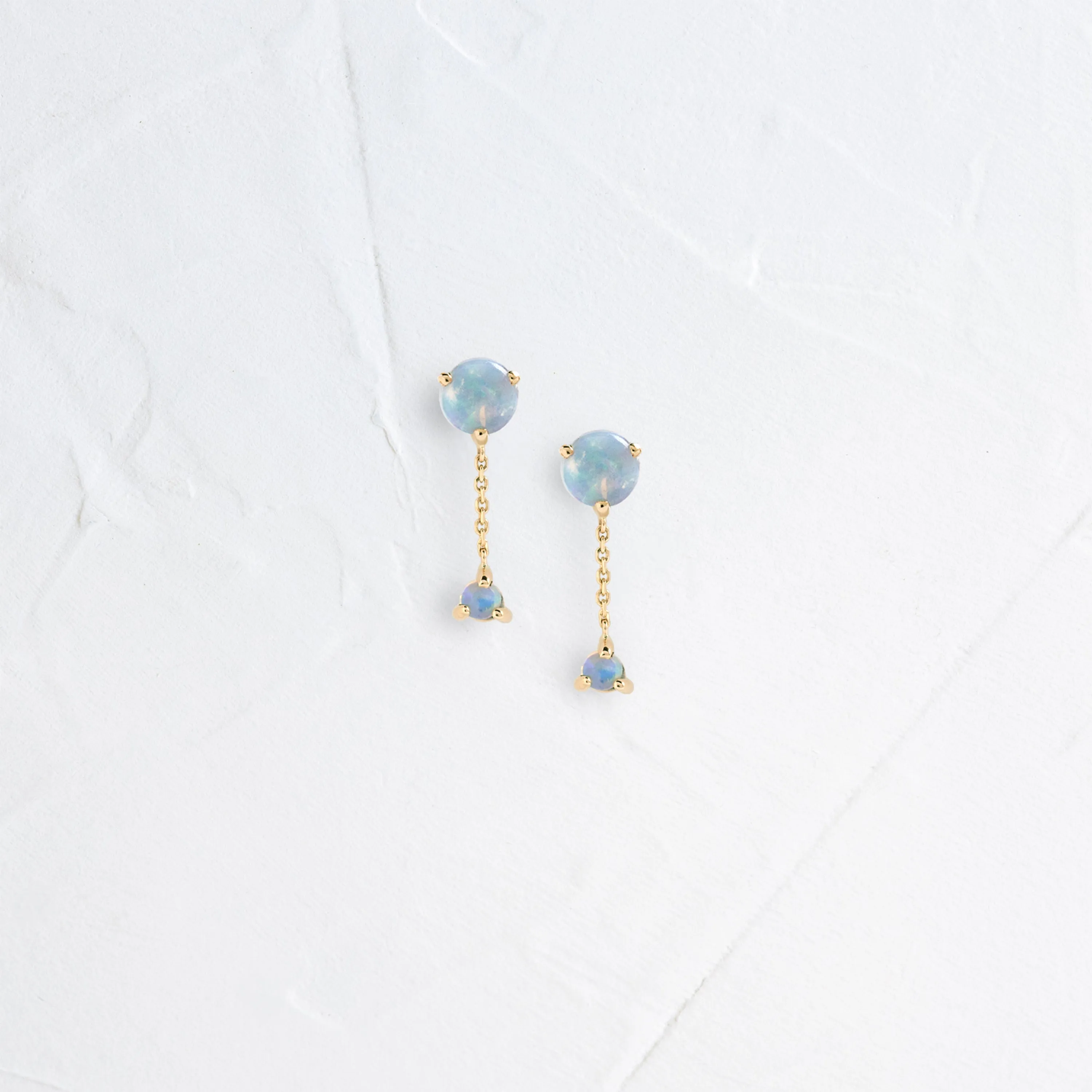 Large Two-Step Chain Earrings - In Stock