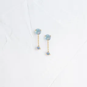 Large Two-Step Chain Earrings - In Stock