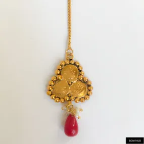 Laxmi Deity Gold Plated Maangtikka for Women