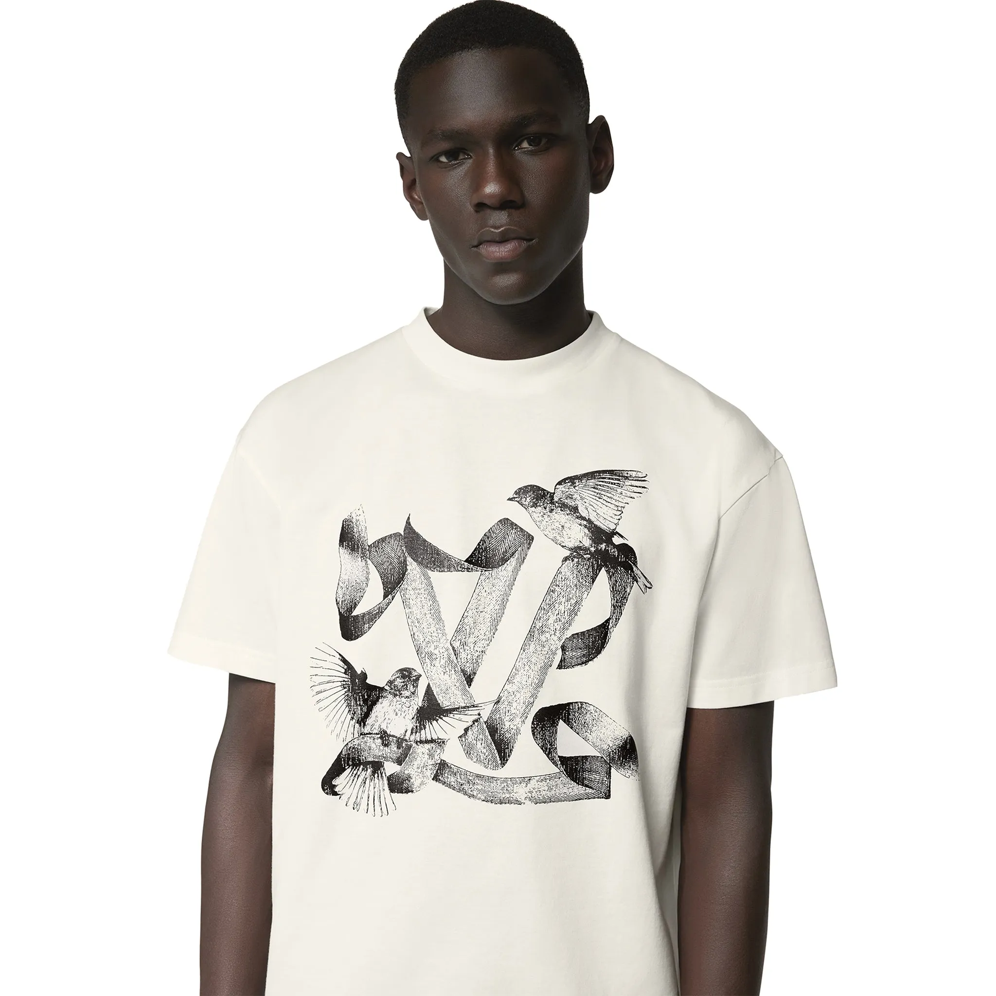 Louis Vuitton LV Birds Printed Cotton T Shirt White