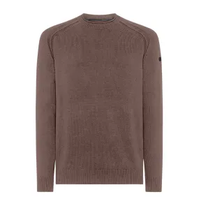 Maglione Uomo RRD Cotton Plain Round Knit Tortora