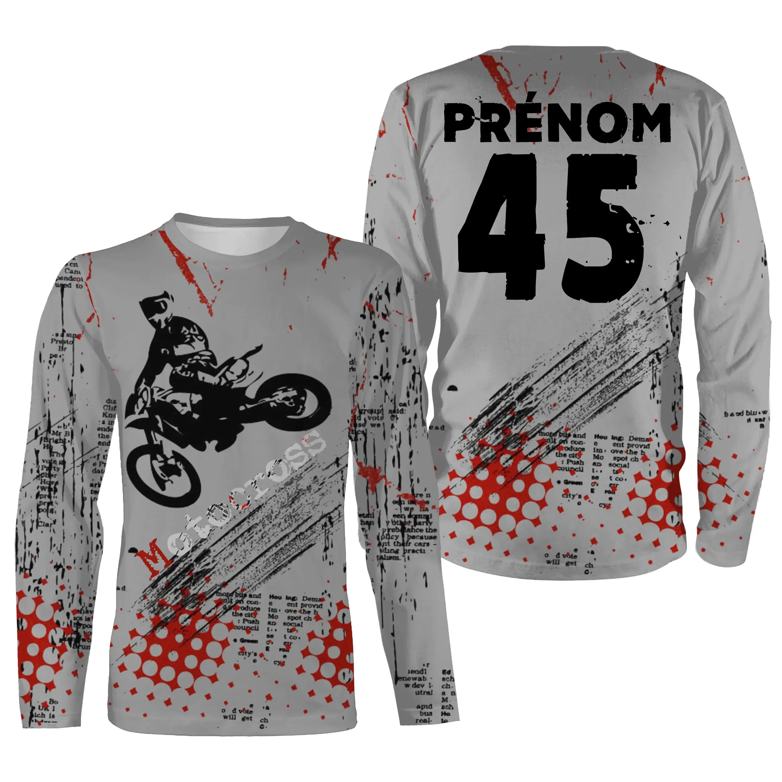 Maillot De Motocross Personnalisé Freestyle FMX Dirt Bike Rider - Courses De Motos Tout-Terrain - CT15122227