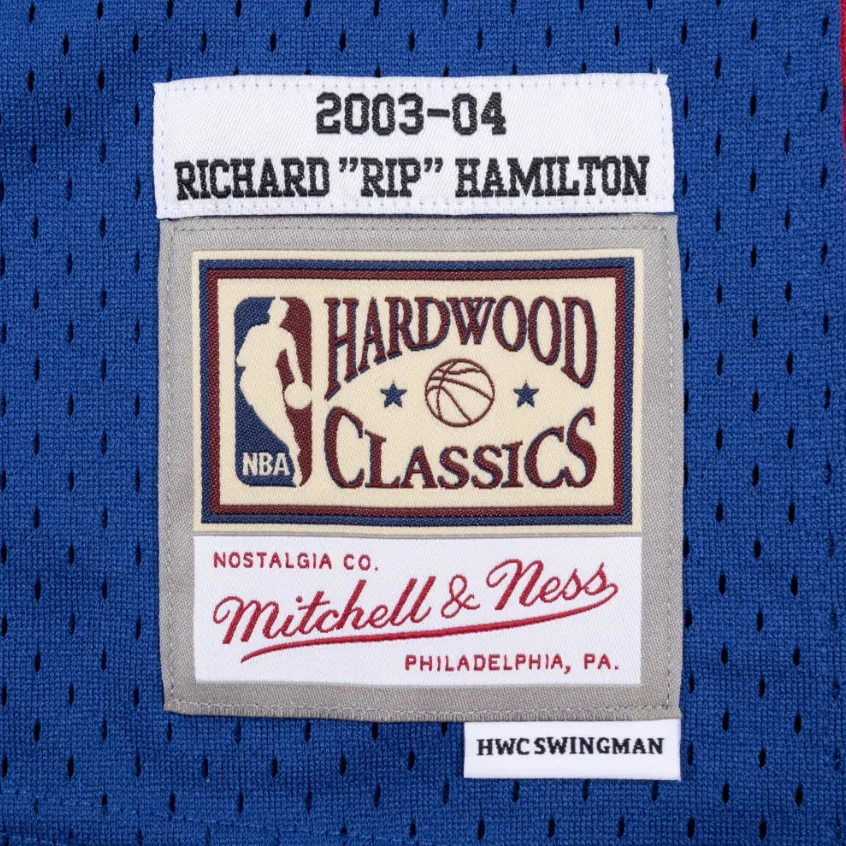 Men's Detroit Pistons Richard Rip Hamilton 2003-04 Royal Mitchell & Ness NBA Men's Hardwood Classic Swingman Jersey