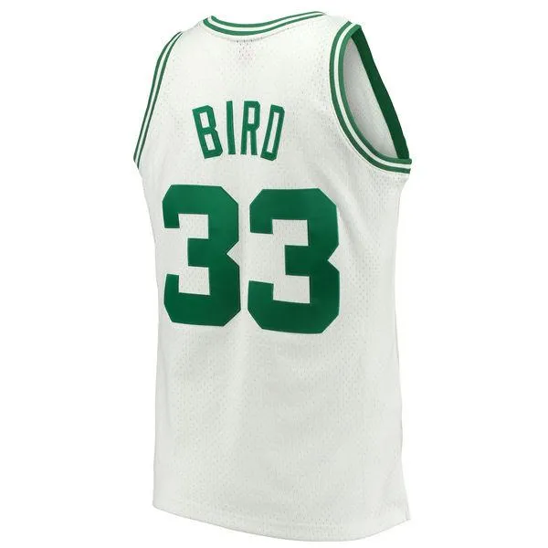 Mens Larry Bird Boston Celtics 1985-86 White Swingman Replica Jersey By Mitchell & Ness