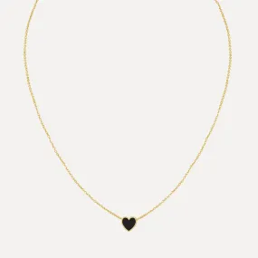 Mini Enamel Heart Necklace