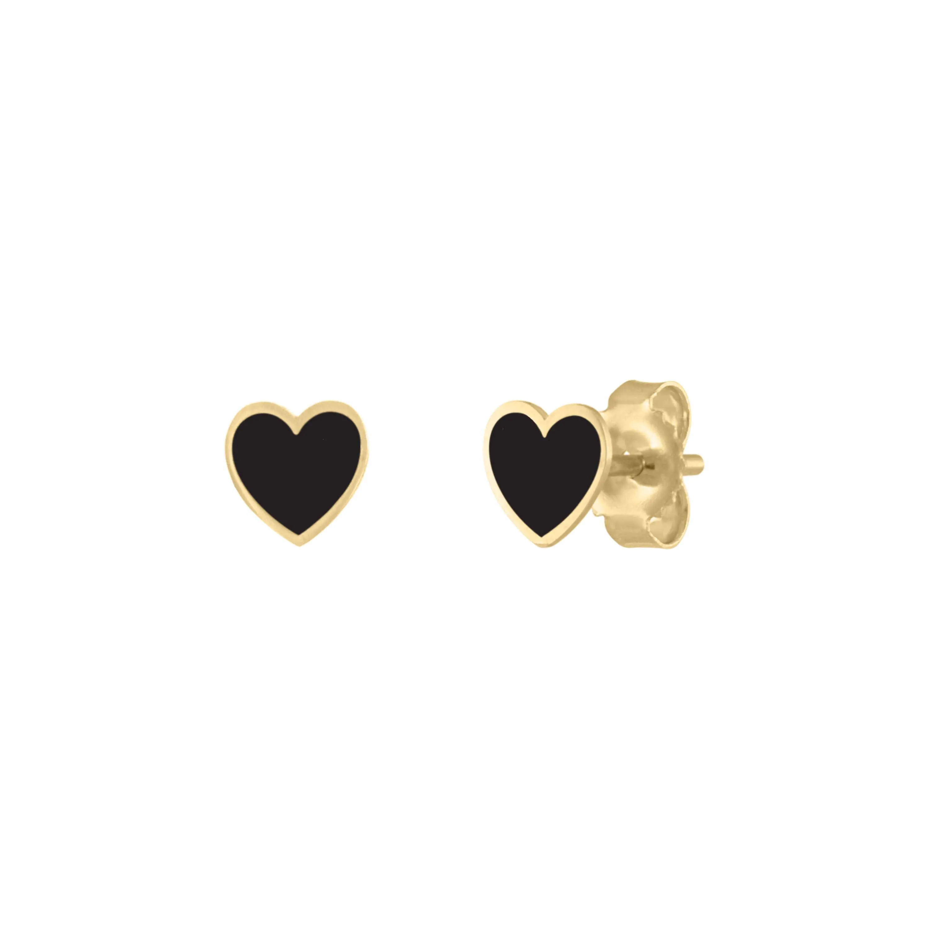 Mini Mini Enamel Heart Studs