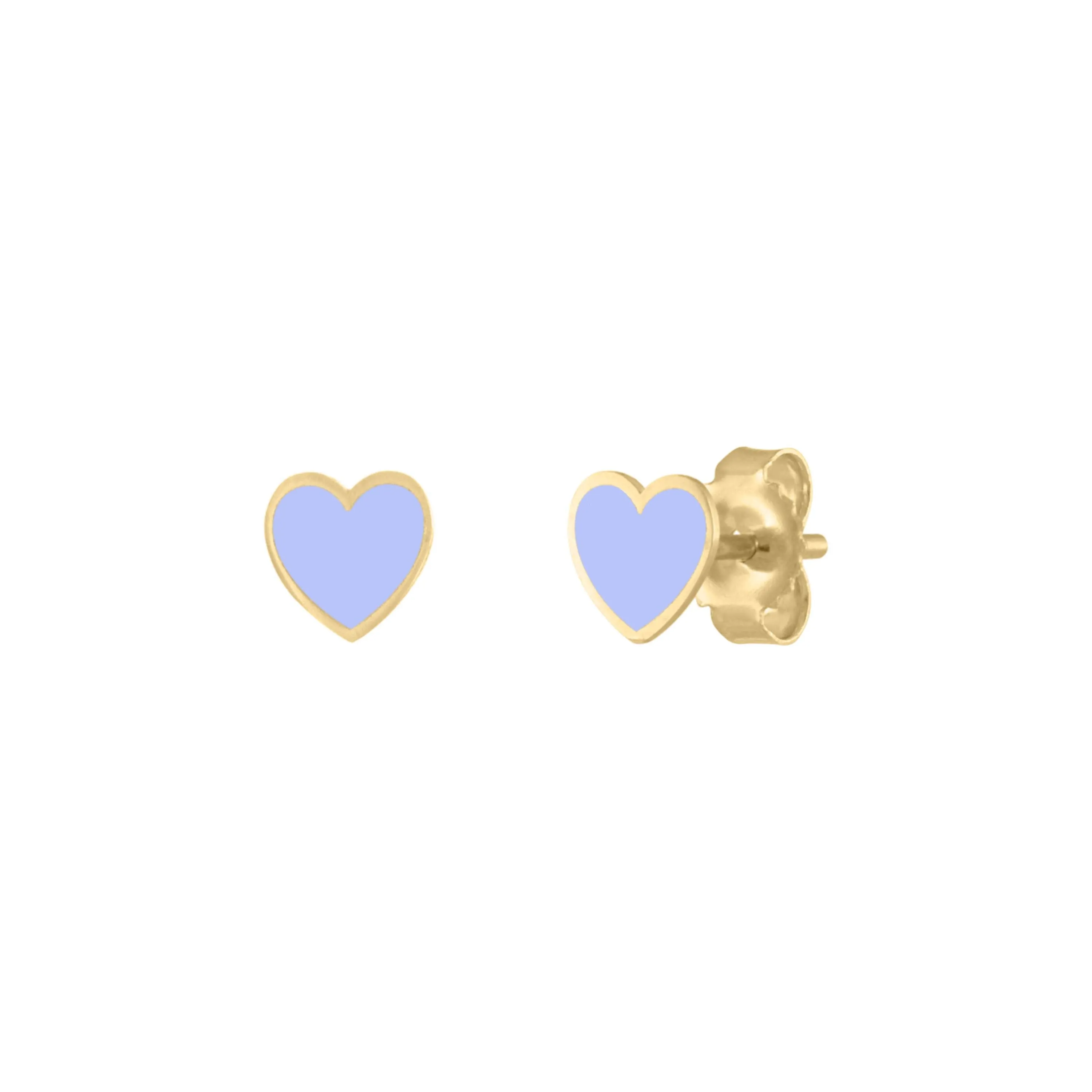 Mini Mini Enamel Heart Studs