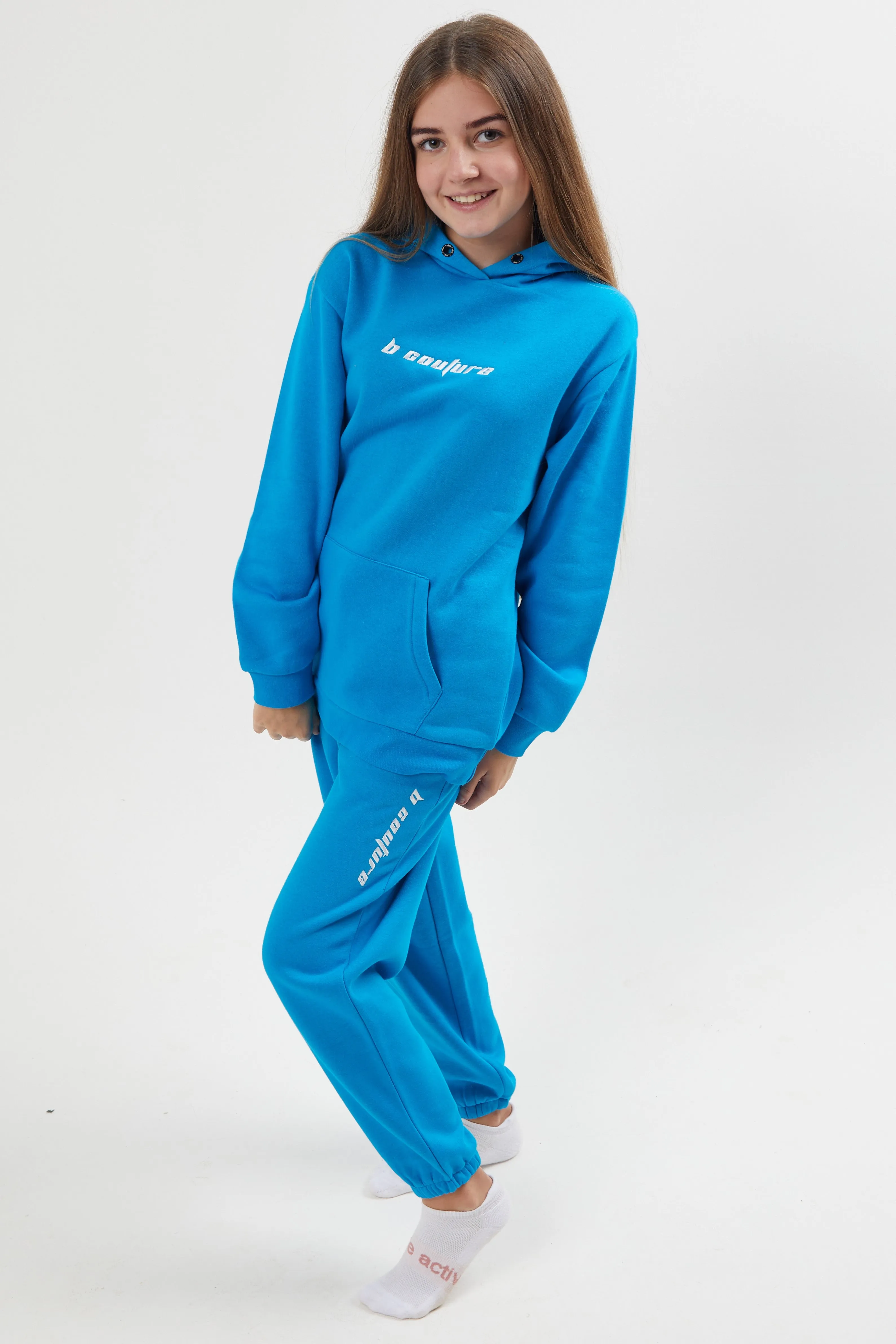 Modbury Fleece Tracksuit Junior - Algiers Blue