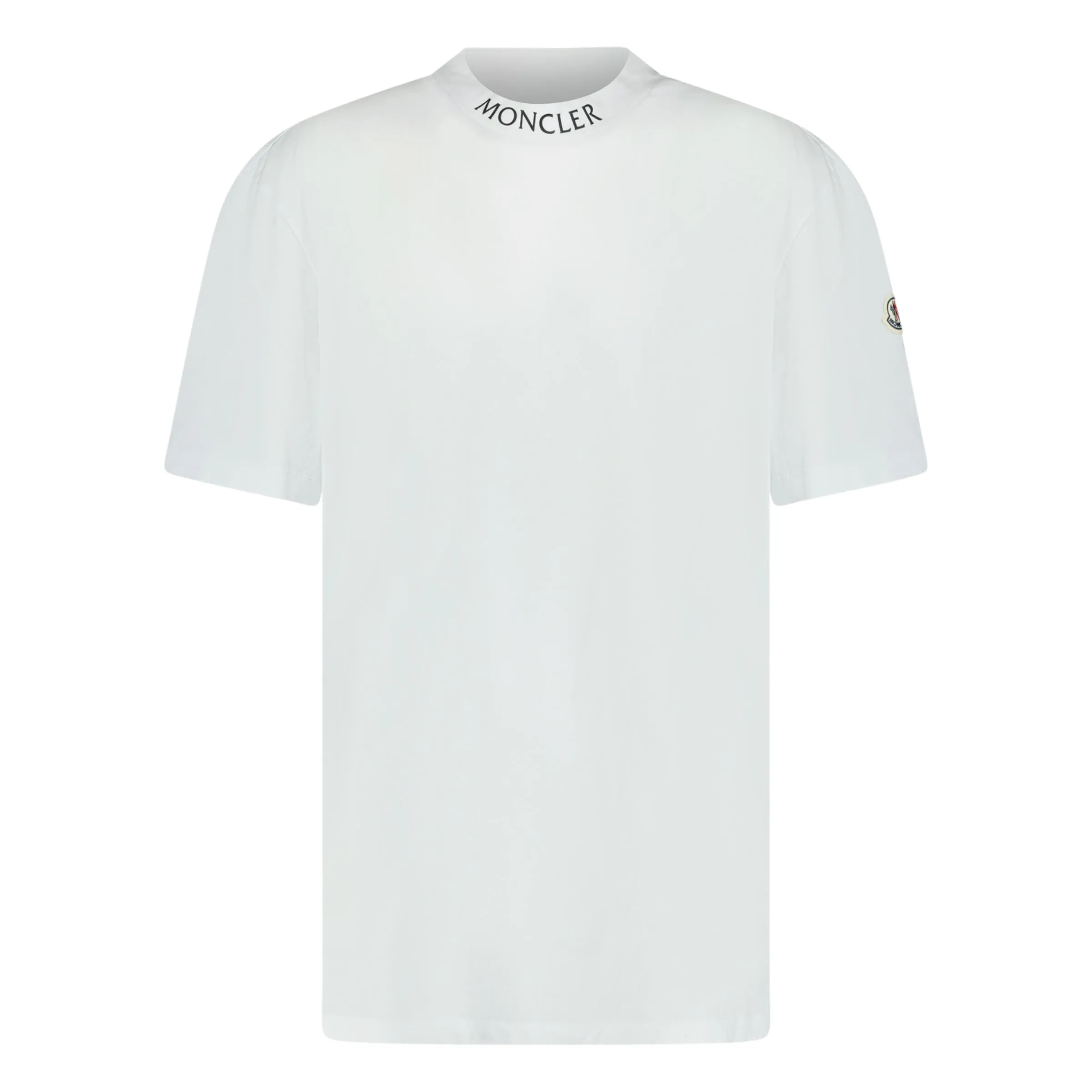 MONCLER LOGO PRINT COTTON JERSEY T-SHIRT WHITE