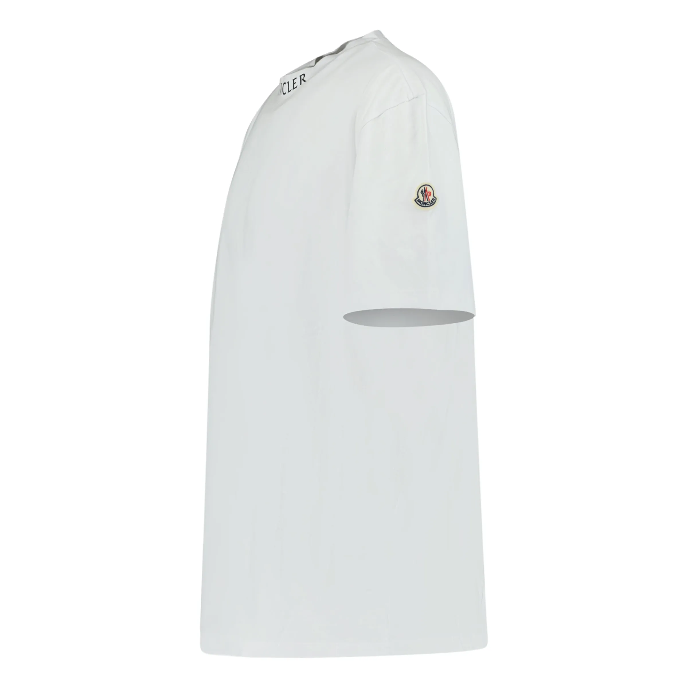 MONCLER LOGO PRINT COTTON JERSEY T-SHIRT WHITE