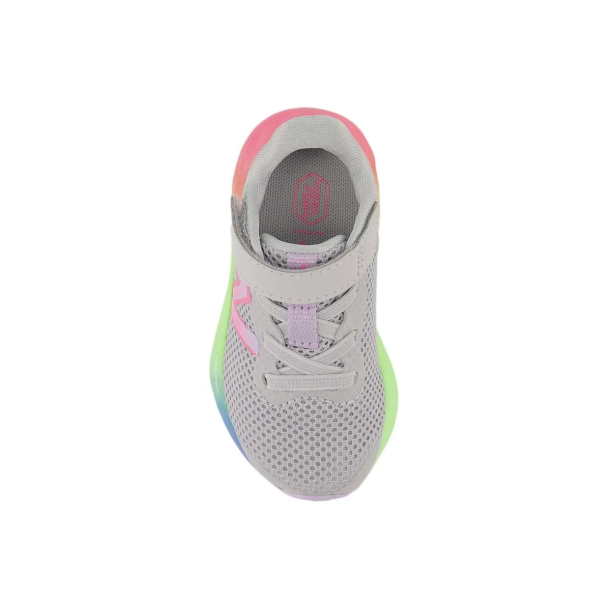 New Balance Toddler's Fresh Foam Arishi v4 Bungee Lace with Top Strap Grey/Rainbow