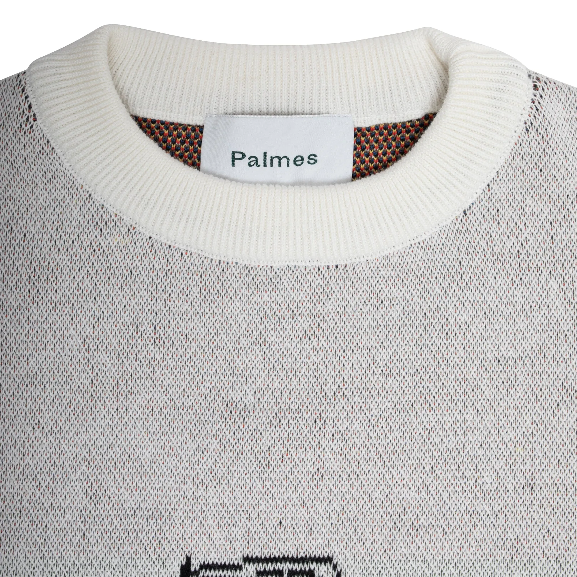 Palmes Mens Cars Knitted Sweater 'Off-White'