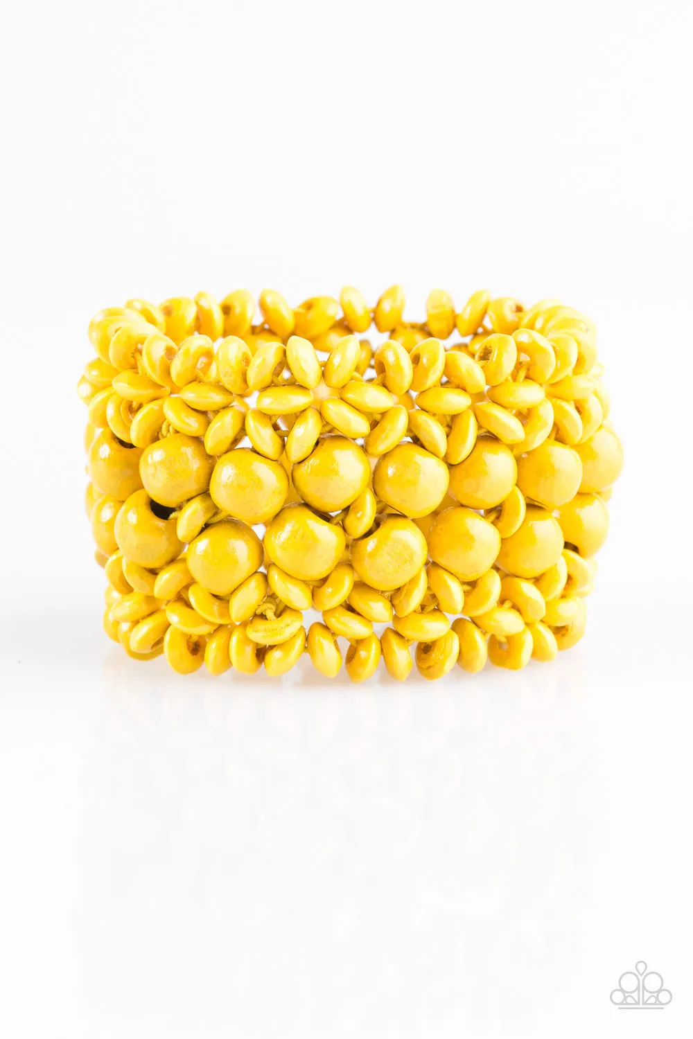 Paparazzi Accessories  - Tropical Bliss #B211 Drawer 3/1 - Yellow Bracelet