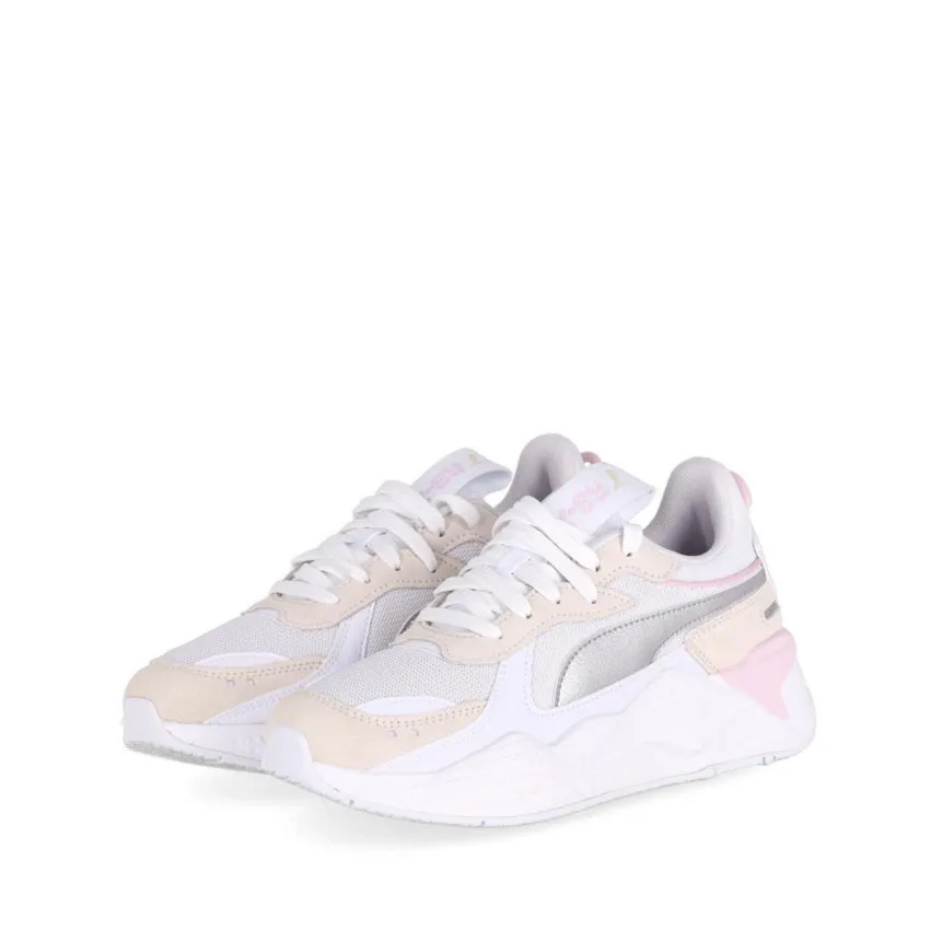 PUMA SNEAKERS 391984 RS-X METALLIC JR ARGENTO-BEIGE