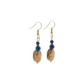 Scarab & Lapis Earrings