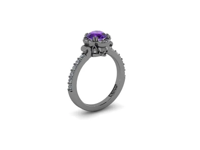 Secret Skull Engagement Ring-UDINC0431