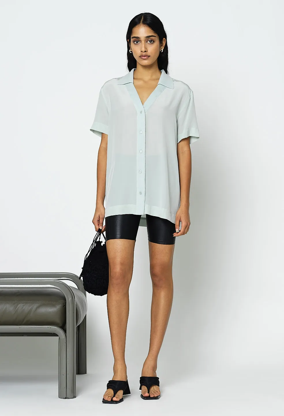 Silk Camp Shirt / Sail