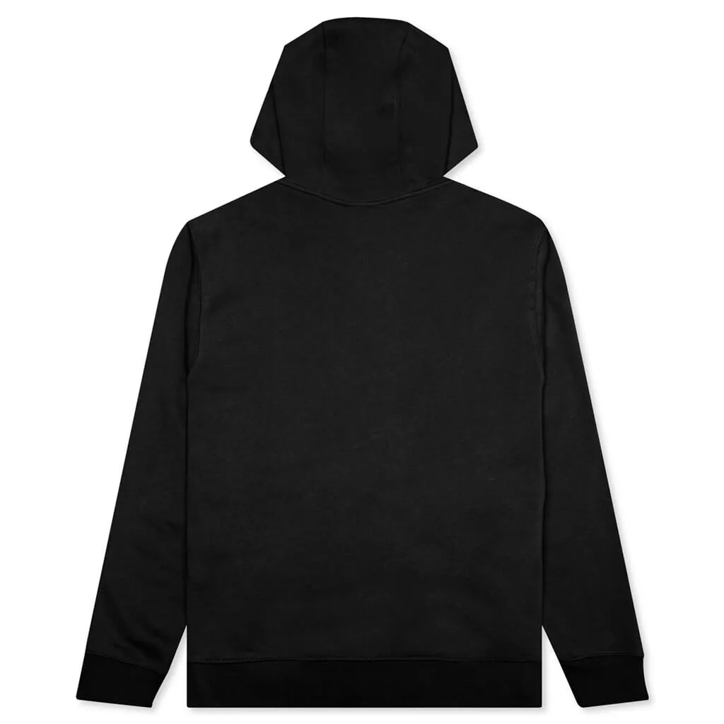 Sportswear Women's Club Essential 1/4 Zip Fleece Hoodie - Black/White