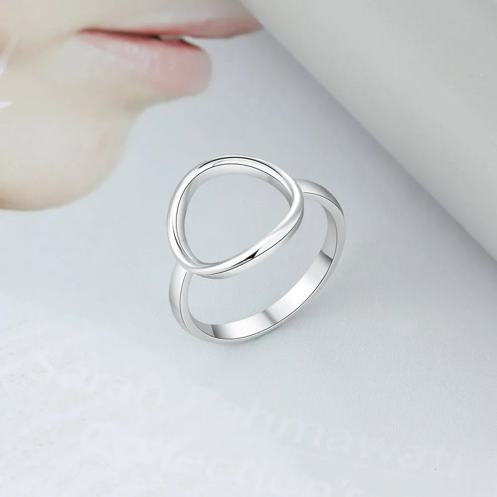 Sterling Silver Circle Rings For Women