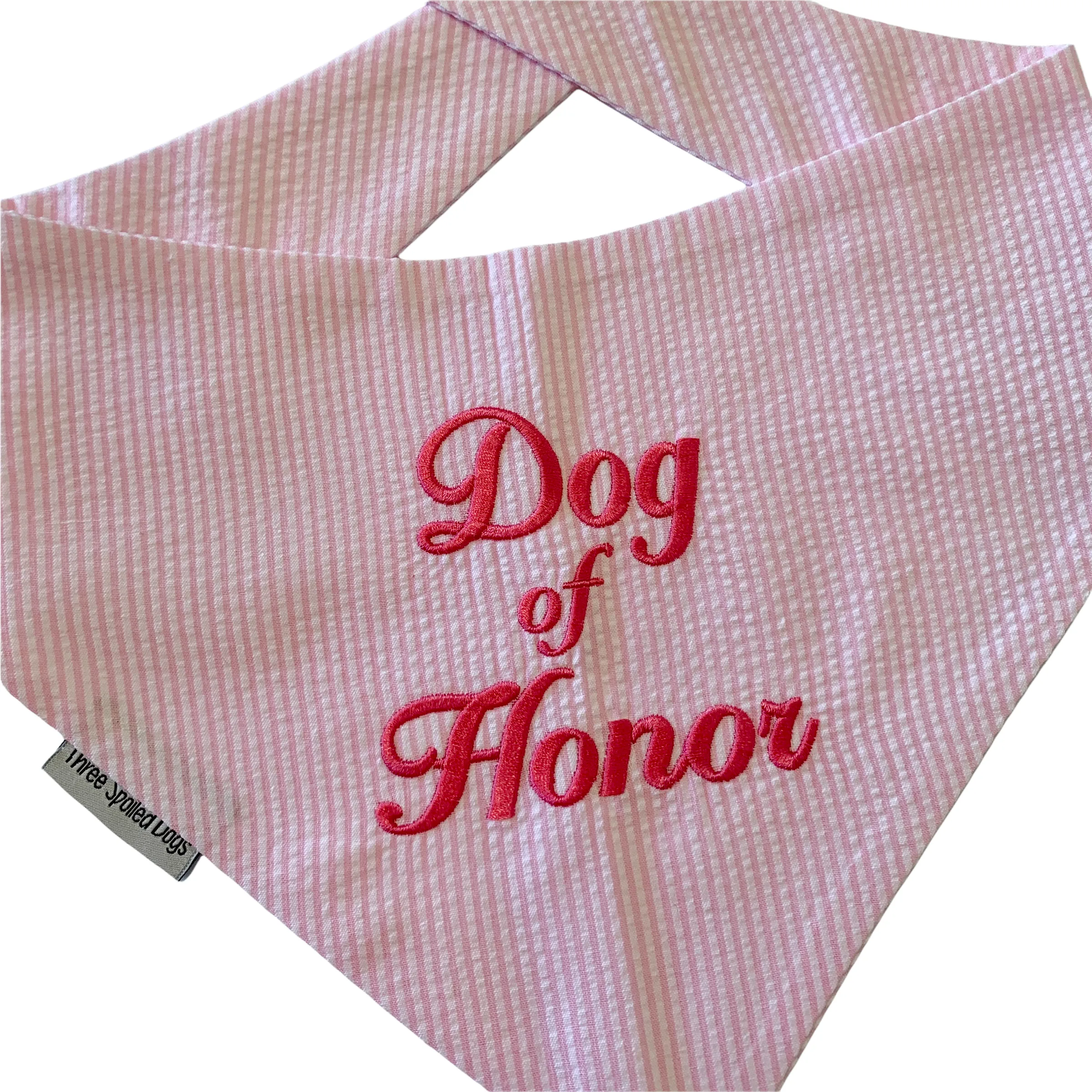 Wedding Celebration Dog Bandanas in Seersucker