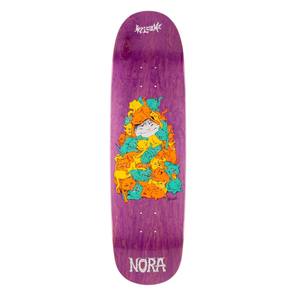 Welcome Nora Purr Pile On Sphynx Purple Stian Deck 8.8