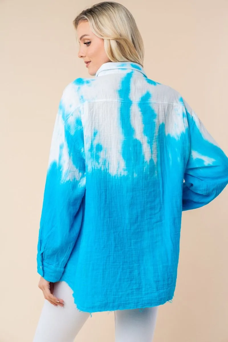 White Birch Dip Dye Shacket - 2 colors PREORDER