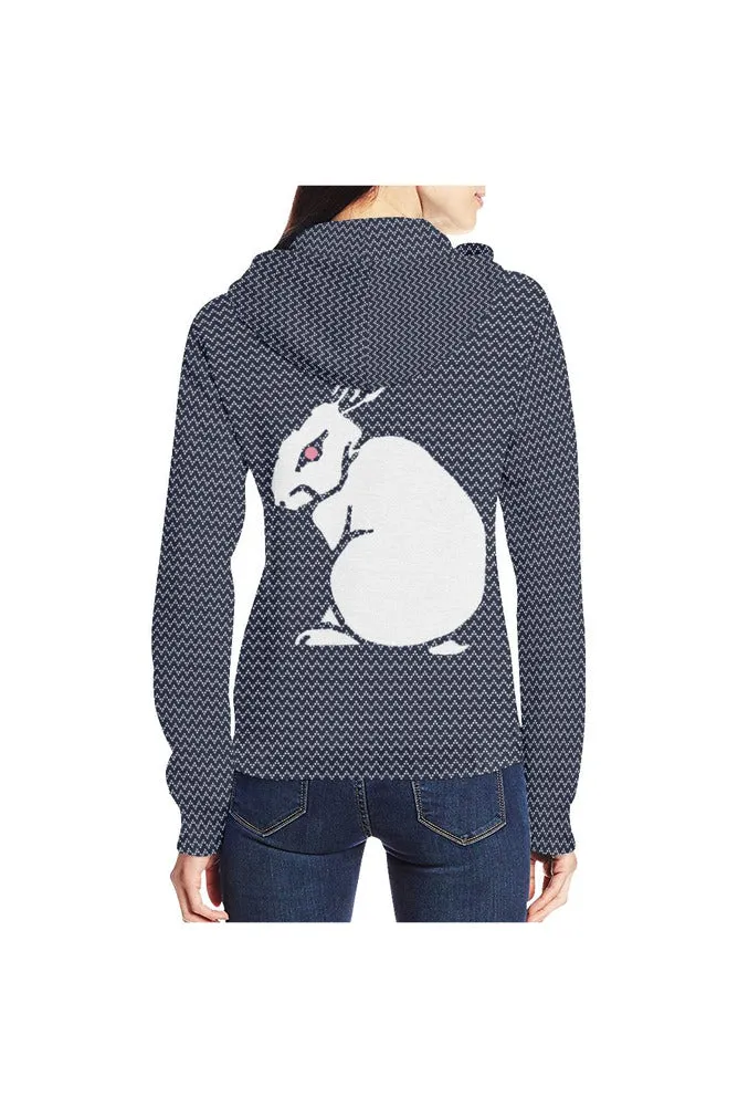 White Rabbit Full Zip Hoodie for Women