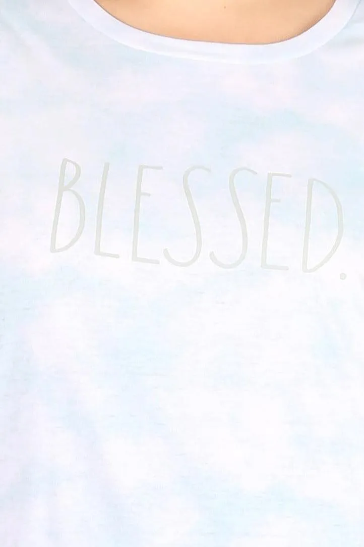 Women's Plus Size "BLESSED" Short Sleeve Icon T-Shirt